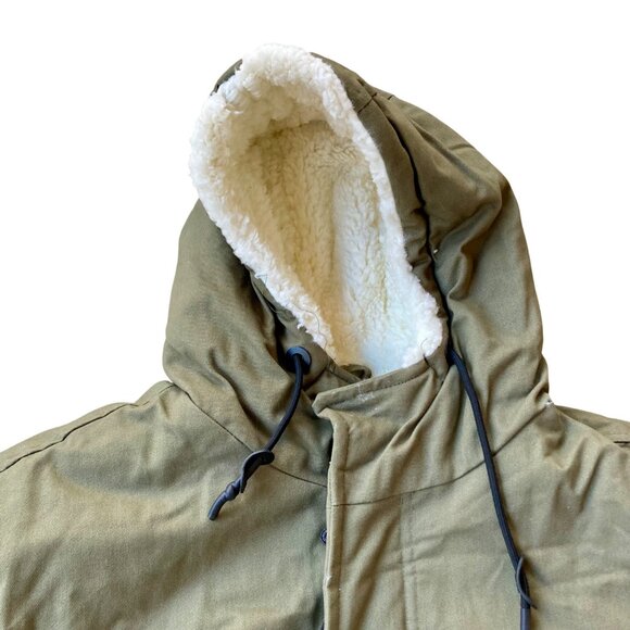 Sinsay Men's Collection Jacket Sherpa Lined Large Polish European Military Green - Picture 2 of 9